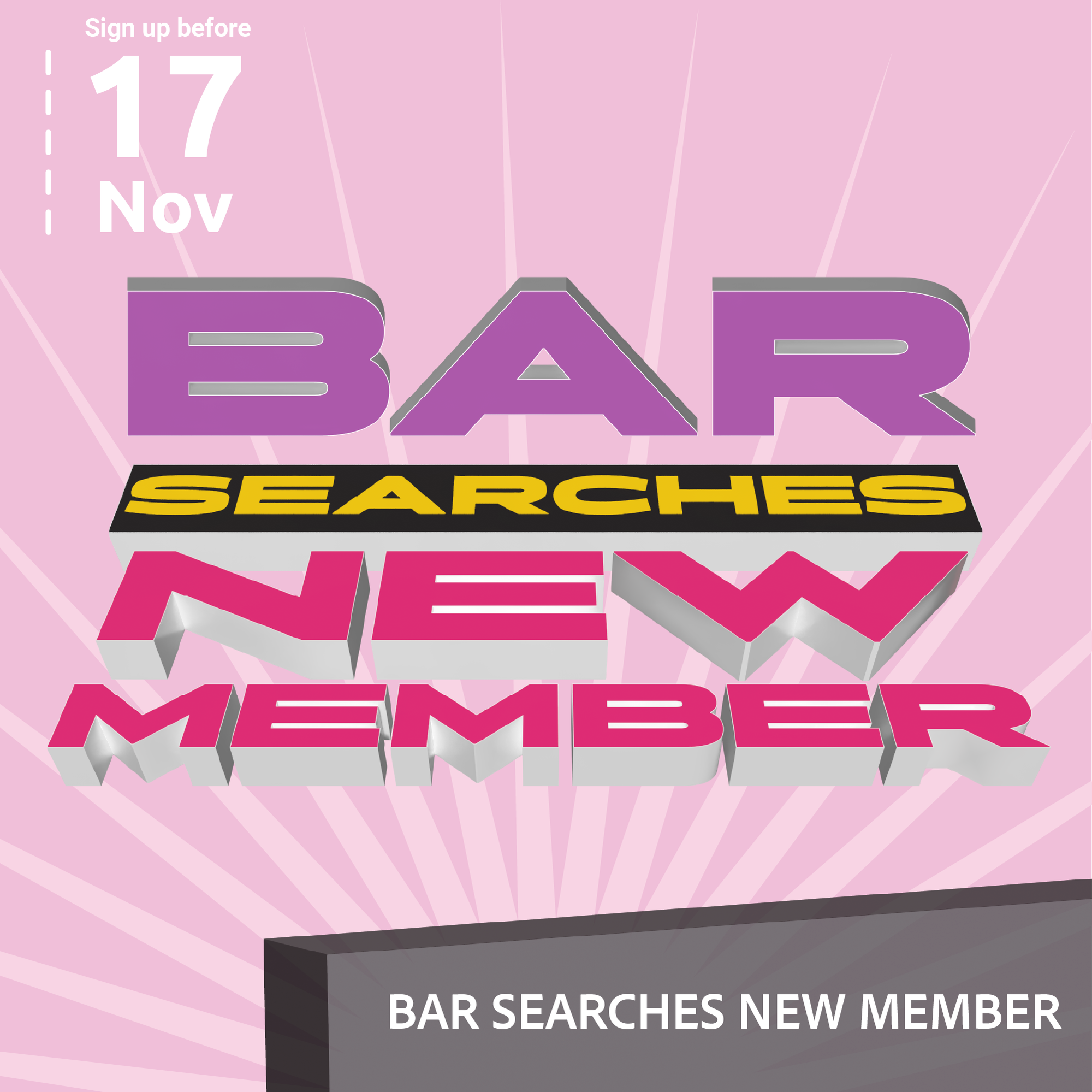 Sign up New bar member